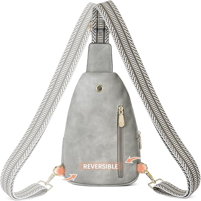 BOSTANTEN Small Sling Bag for Women Leather Crossbody Bags Fanny Pack Chest Bag for Travel