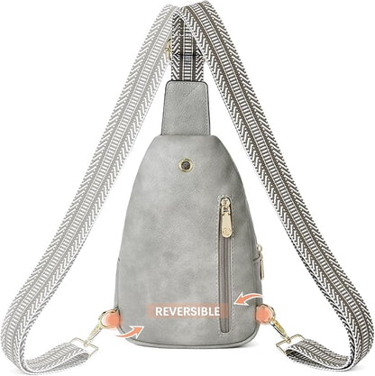 BOSTANTEN Small Sling Bag for Women Leather Crossbody Bags Fanny Pack Chest Bag for Travel
