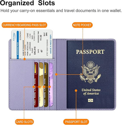 FINTIE Passport Holder, Slim Travel Wallet RFID Blocking Card Case Cover Passport Cover Protector Essentials with Credit Card Slots for Women/Men | Slim, RFID Blocking, Card Case Cover, Essentials, Credit Card Slots