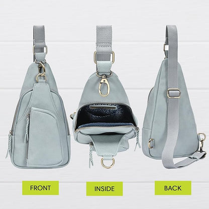 MMS Brands Antik Kraft Tasha Crossbody Sling | Vegan Leather Crossbody Bag for Women with 16-20" Strap | Sling Bags for Women