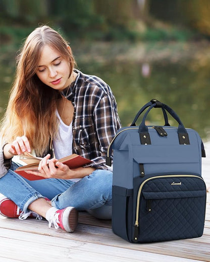 LOVEVOOK Laptop Backpack for Women, 15.6 inch Waterproof Nurse Bag Teacher Work Backpack Purse for Women, Travel Computer Backpack for College Office Business Ladies