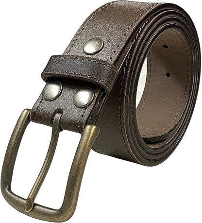 BS57 Classic Vintage Casual Jean Replacement Belt Strap or Belt 1-1/2"(38mm) Wide, Multi-Style Options