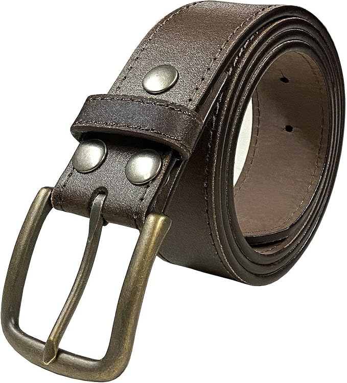 BS57 Classic Vintage Casual Jean Replacement Belt Strap or Belt 1-1/2"(38mm) Wide, Multi-Style Options
