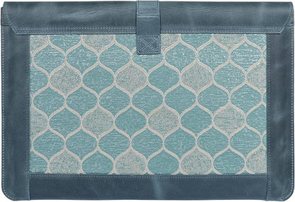 LONDO Lederhülle Kompatibel mit MacBook Pro 16 & MacBook Pro 15 Zoll (M5, M4, M3, M2, M1, Pro, Max), Premium Top-Grain Echtleder Laptoptasche, Blue Modelle 2020 bis 2026