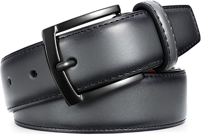 Men's Belt Genuine Leather Belt for Men Dress Casual Golf Jeans Pants 1 3/8"