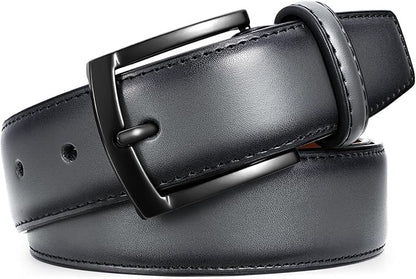 Men's Belt Genuine Leather Belt for Men Dress Casual Golf Jeans Pants 1 3/8"