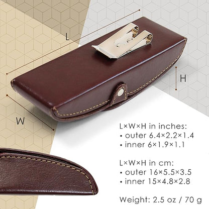 Orsus Hard Glasses Eyeglass Case with Belt Clip, Belt Waist Hard Sunglasses Case 6x2 Inches