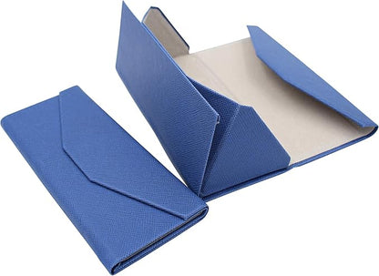 Real Sic Glasses Case for Men and Women - Magnetic Folding Hard Shell Sunglass Holder - Inspired by Solid Color