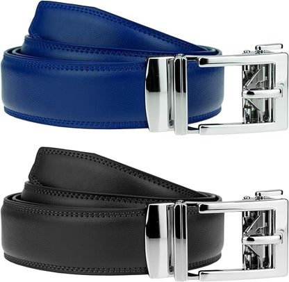 Gelante Ratchet Belt for Men, Mens Belts Leather 1.3'' Adjustable Trim to Fit Dress Belt
