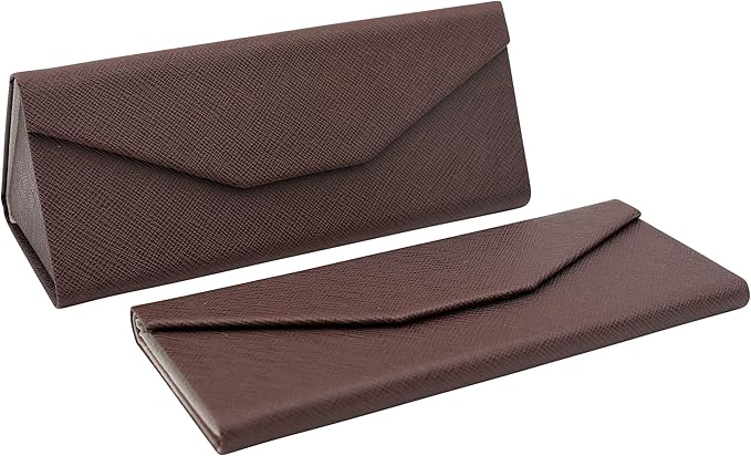 Real Sic Glasses Case for Men and Women - Magnetic Folding Hard Shell Sunglass Holder - Inspired by Solid Color