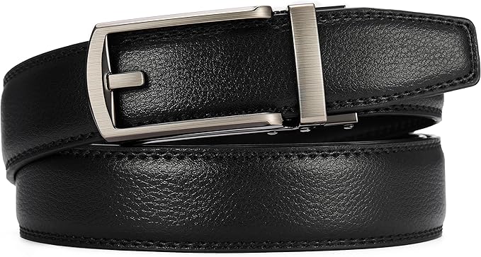 CHAOREN Mens Dress Belt - Ratchet Belt Leather 1 1/4" Comfort Click - Perfect Companion to Mens Dress Shoes