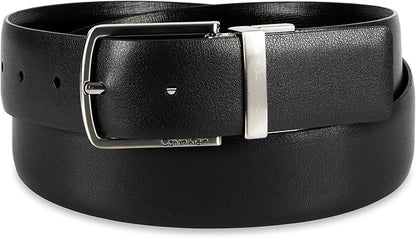 Calvin Klein Men’s Reversible Leather Belt - 2‑in‑1 Versatile Modern Style