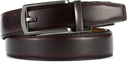 CHAOREN Mens Dress Belt - Ratchet Belt Leather 1 1/4" Comfort Click - Perfect Companion to Mens Dress Shoes
