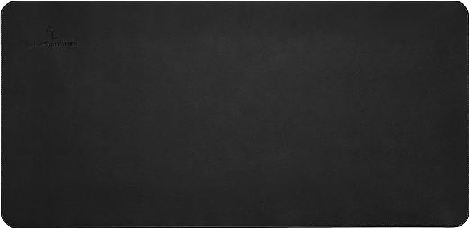 Gallaway Leather Desk Mat, Office Writing Desk Pad, Large 36" x 17" Black, for Top of Desks, Gift Ready Elegant Computer Desk Cover Protector PU Leather