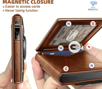 BULLIANT Men Wallet Gift Boxed,Slim Front Pocket Wallet Money Clip Card Holder 3.8"x2.7",Pop-up Access