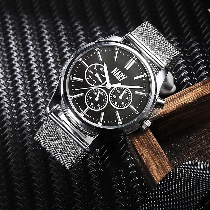 Stainless Steel Mesh Watch Band for Mens Women, Quick Release Mesh Watch Straps 18mm 20mm 22mm 24mm （18mm Silver）