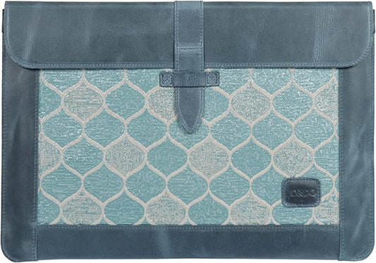 LONDO Lederhülle Kompatibel mit MacBook Pro 16 & MacBook Pro 15 Zoll (M5, M4, M3, M2, M1, Pro, Max), Premium Top-Grain Echtleder Laptoptasche, Blue Modelle 2020 bis 2026