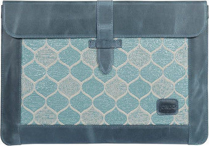 LONDO Leder Hülle Kompatibel mit MacBook Pro 14 & Air 13-13.3 Zoll (M5, M4, M3, M2, M1, Pro, Max) & iPad Pro 12.9, Premium Vollleder Laptop Tasche, Blue Modelle 2020 bis 2026
