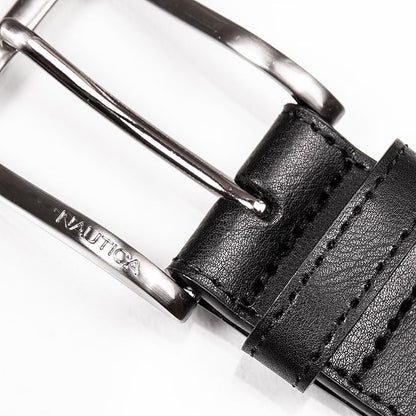 Nautica Men's Dress Leather Belt for Suits and Pants | Classic | Business | Fashion | Adjustable | Metal Buckle