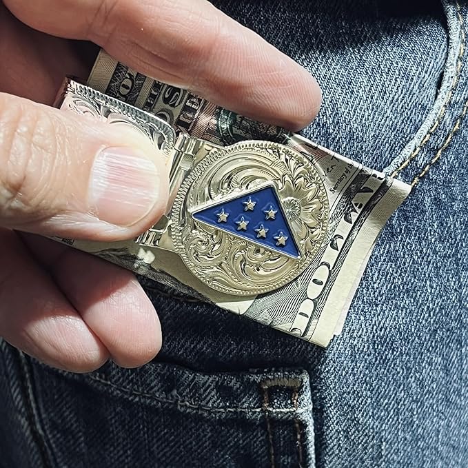 Montana Silversmiths Made in the USA Western Lifestyle Money Clip (Folds of Honor Remembrance)