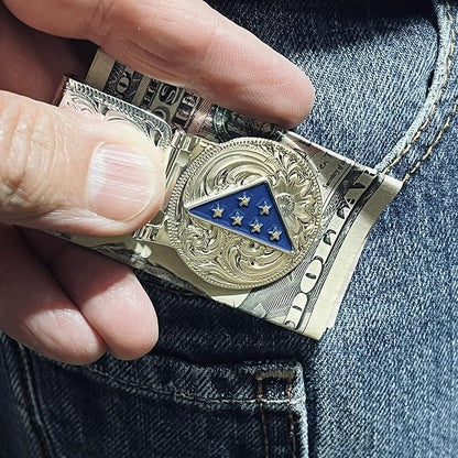 Montana Silversmiths Made in the USA Western Lifestyle Money Clip (Folds of Honor Remembrance)