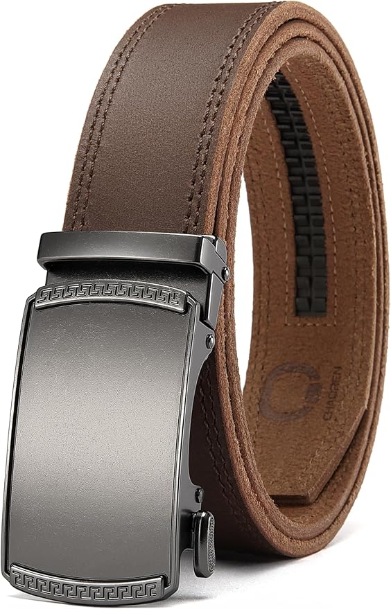 CHAOREN Mens Belt Leather Ratchet Belt - Customizable Fit, Effortless Style (35mm)