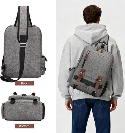mygreen Canvas Cross Body Messenger Bag Shoulder Sling Backpack Travel Rucksack