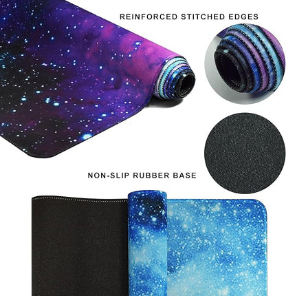 Mydours 63 x 32 inches Gaming Mouse Pad, Extra Large XXL Full Desk Pad, Smooth Fabric & Non-Slip Rubber Mouse Mat, Extended Desk Mat for Gaming, Office and Working (Universe)