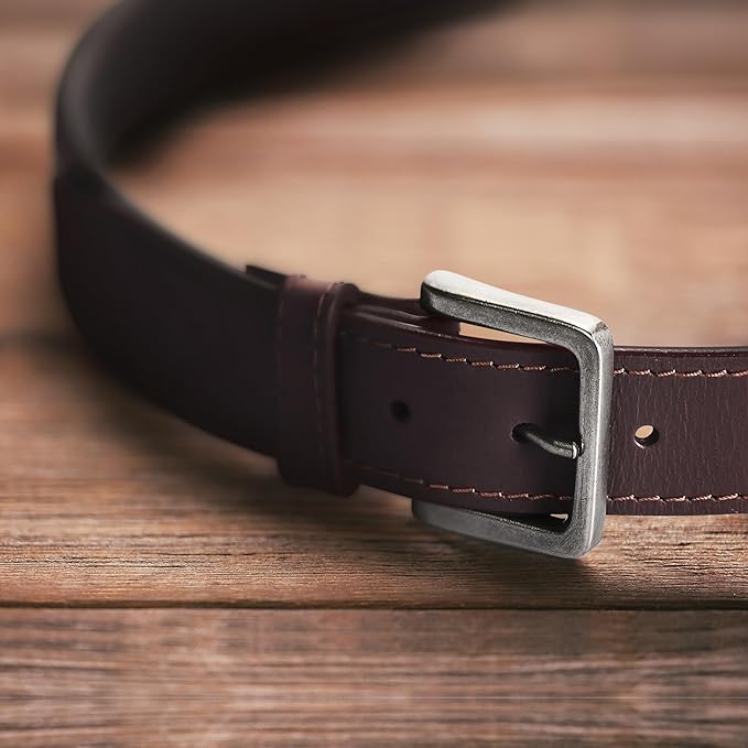 Wrangler Men’s Leather Belt, Country Casual Every Day Belt for Jeans