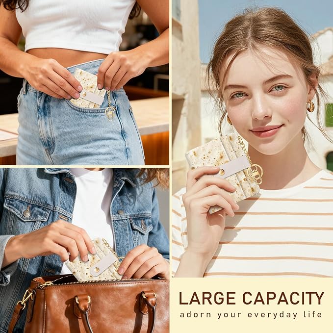 Jogjam Funny Taco Lover Burrito Tortilla Rfid Women Wallet, Small Slim Thin Compact Credit Card Wallet, PU Leather Bifold Cash Wallet, Zipper Coin Pocket ID Window, Girls Girly Teens Gifts