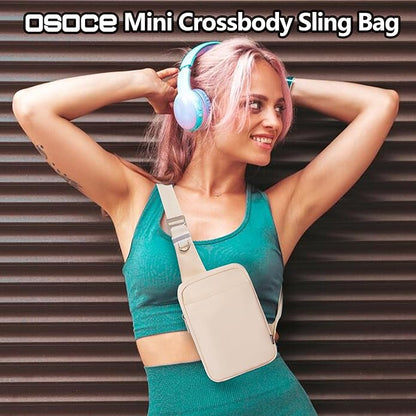 OSOCE Small Sling Bag for Men and Women with RFID Pocket, Anti Theft Crossbody Chest Bag Casual Travel Bag for Hiking