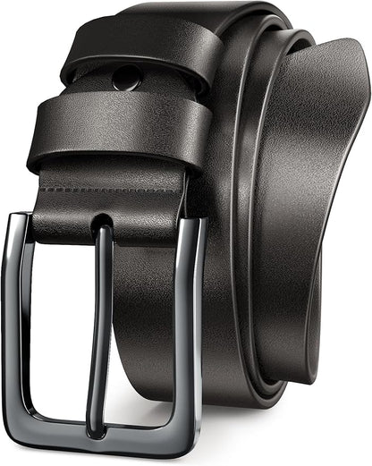 Mens Dress Belt,Genuine Casual Leather Belts for Men 1.5" Width