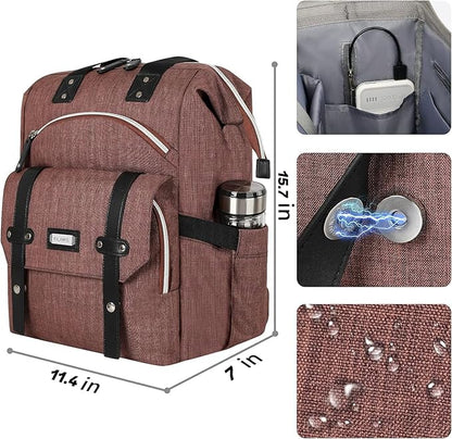 FALANKO Laptop Backpack for Women,Work Doctor Nurse Teacher Travel Backpack for 15.6 Inch Laptop with RFID Anti-theft Water Resistant College Purse Business Computer Bookbag