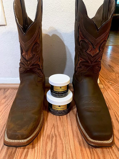 Triple Crown Leather Preservative & Restorer (8 oz.); 80 Year Old Fredelka Formula Hand-Poured by Accessible Preservatives; For Use on Boots, Bags, Books & More. Made in the U.S.A