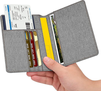 FINTIE Passport Holder, Slim Travel Wallet RFID Blocking Card Case Cover Passport Cover Protector Essentials with Credit Card Slots for Women/Men | Slim, RFID Blocking, Card Case Cover, Essentials, Credit Card Slots