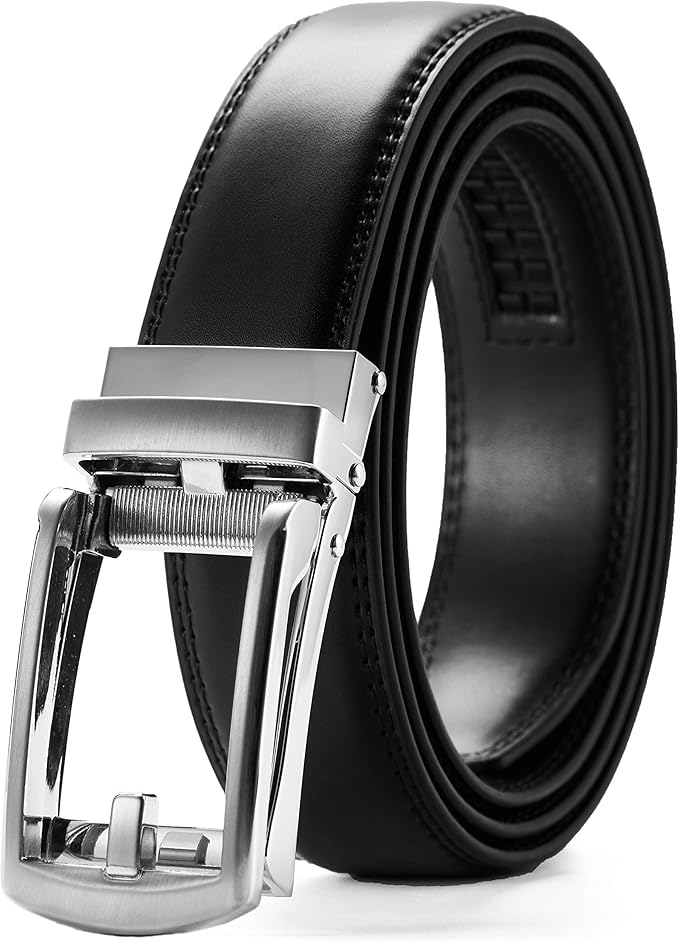 CHAOREN Mens Dress Belt - Ratchet Belt Leather 1 1/4" Comfort Click - Perfect Companion to Mens Dress Shoes