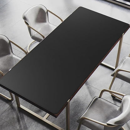Cacoy 66.9" x 35.4" Leather Desk Mat, Large Computer Mouse Pad, PU Leather Desk Blotters Pad Protector, Extended Desk Mats on Top of Desks, Waterproof Desk Writing Pad for Office and Home (Black)