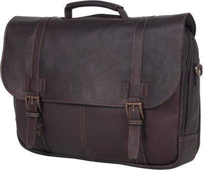 Kenneth Cole REACTION Show Business 16" Colombian Leather Business Laptop Portfolio Messenger Bag