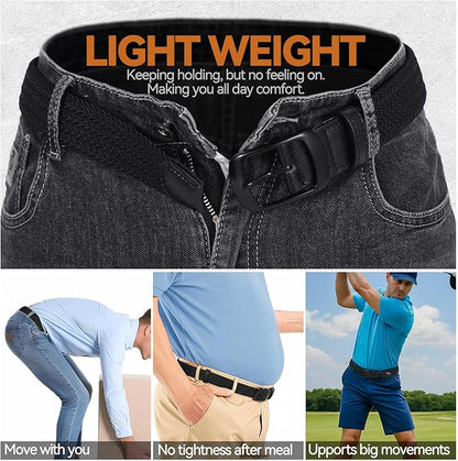XZQTIVE Braided Belt Stretch Belt for Men and Women Multicolored Woven Golf Belt Elastic Jean Belts