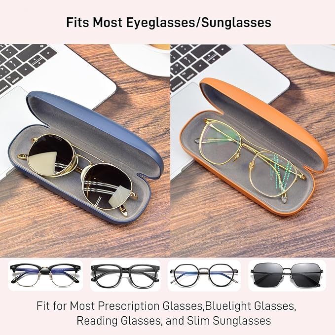 Glasses Case,Eyeglass Case 4 Pack for Women Men,Glasses Case Hard Shell,Hard Eye Glass Case for Travel Study Work,Hard Case for Glasses,Sunglasses Cases