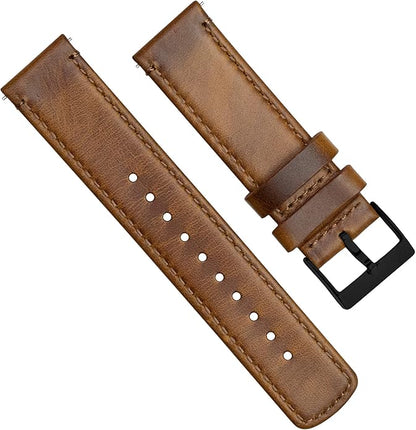 BARTON WATCH BANDS - Top Grain Leather Watch Bands Compatible with Apple Watch Models - 1, 2, 3, 4, 5, 6, 7, 8, 9, 10, SE, Ultra & Ultra 2