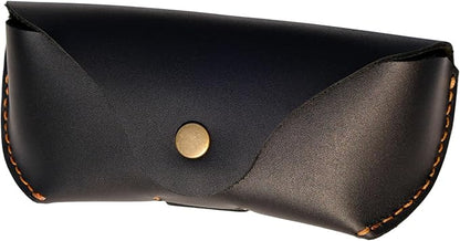 Leather Eyeglasses Case,Flexible Sunglasses Pouch Slim Case for Women Men Horizontal Eyeglass Case