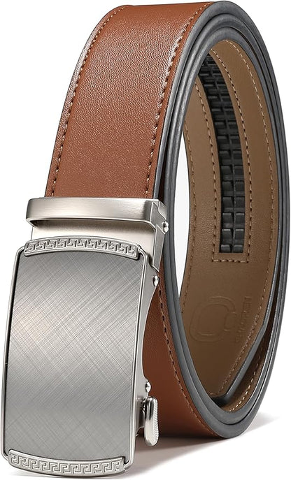 CHAOREN Mens Belt Leather Ratchet Belt - Customizable Fit, Effortless Style (35mm)