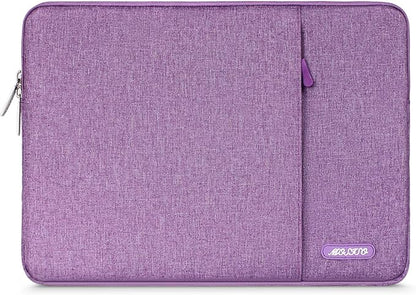 MOSISO Laptop Case 16 inch, 15-15.6 inch Laptop Sleeve Compatible with MacBook Pro 16 M5 M4 M3 M2 M1, HP Acer Dell Lenovo ASUS, Polyester Vertical Computer Sleeve Bag with Pocket, Light Violet