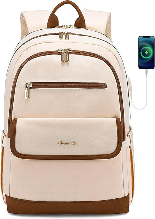LOVEVOOK Laptop Backpack for Women,15.6Inch Fashion Travel Backpack,Large Capacity Backpack Purse with USB,Water-resistant fits College Work Business Travel