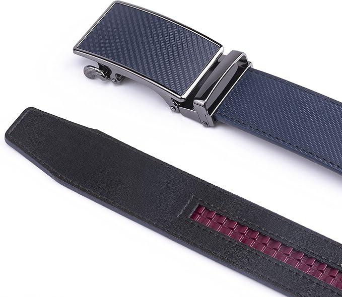 Fabio Valenti Mens Belt,Ratchet Belt Dress with 1 3/8" Genuine Leather with Easier Adjustable Buckle, Trim to Fit