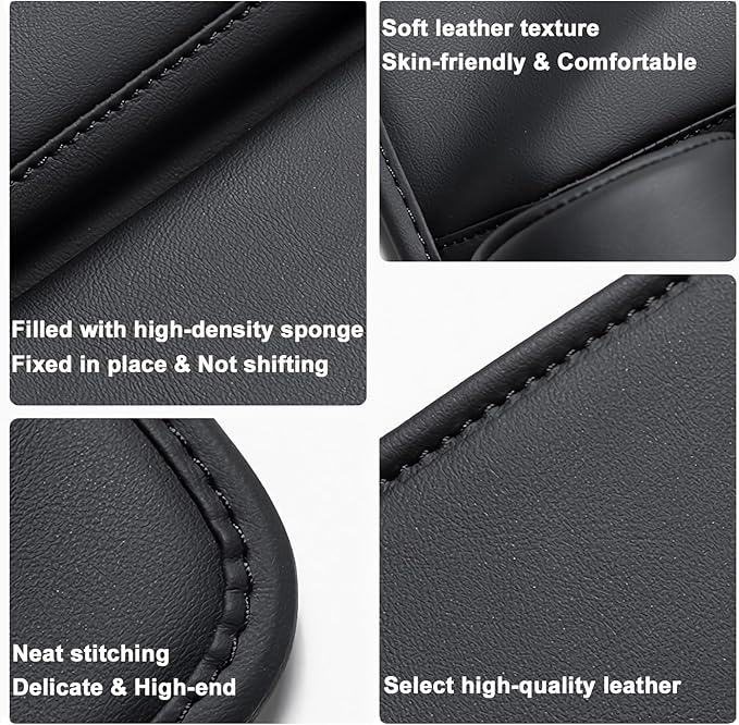 Car Seat Gap Filler Organizer, Universal Premium Leather Seat Organizer with Cup Holder, Seat Gap Storage Box with Bottle Holder, Car Leather Gap Bag Front Center Console Seat (Passenger Side)