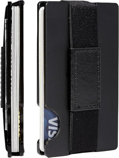 Minimalist Slim Wallet for Men,RFID Blocking Metal Wallet,Aluminum Credit Card Holder & Money Clip 12-15 Cards,Slim Rfid Front Pocket Mens Wallet
