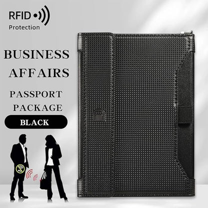 Passport Holder for Travel Essentials, RFID Blocking PU Leather Passport Wallet Cover Card holder Case Passport Book Holders for Women and Men, Black
