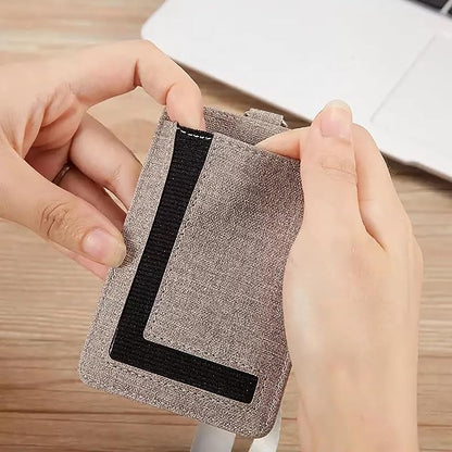 PU Leather ID Badge Holder with Clear Window, Vertical ID Card Holder, Dual Card Slots, 1-Pack Card Holder, 4 Colors